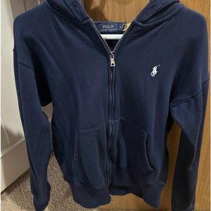 Women’s Blue Polo Zip-Up Sweatshirt